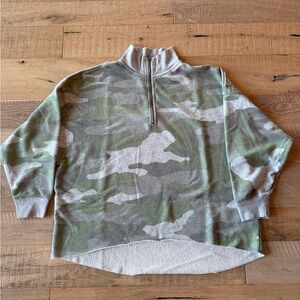 Aerie Camo Quarter-Zip Pullover